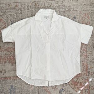 Madewell Ivory Short Sleeve Blouse